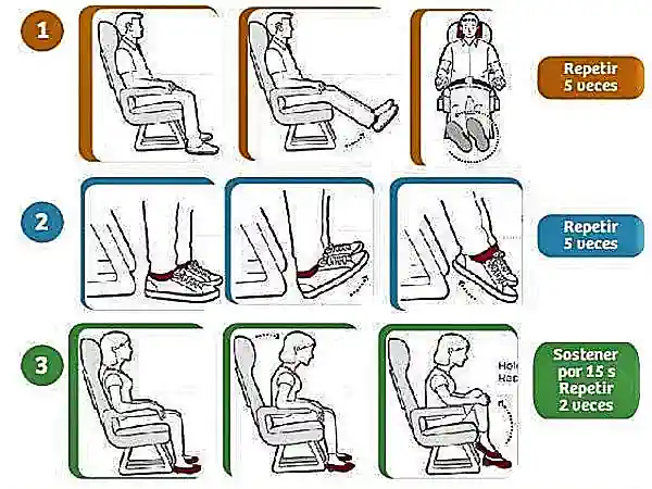 ejercicios en el avión