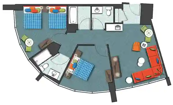 cabana bay 2 bedroom suite