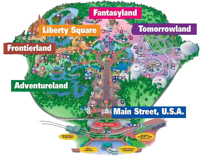 mapa de magic kingdom disney world orlando