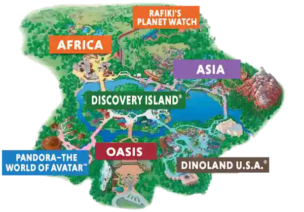 mapa de animal kingdom disney world orlando