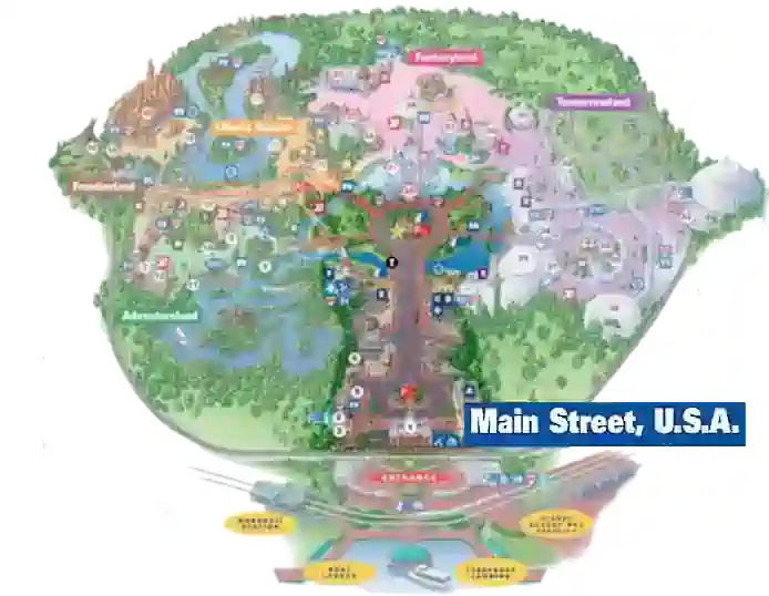 ubicacion main street en Disney World magic kingdom orlando