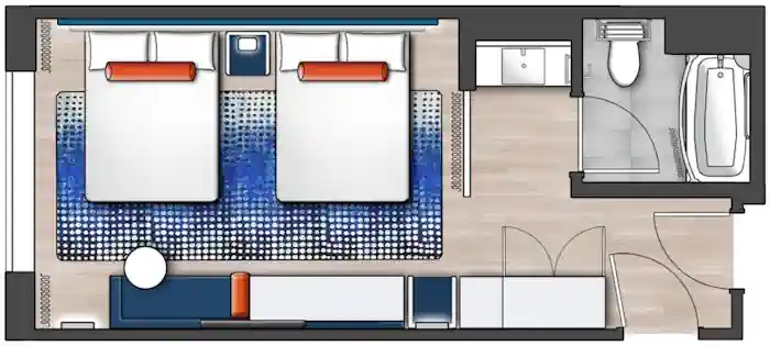 Plano habitacion Stella Nova hotel Universal Orlando