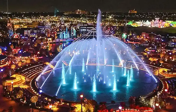 Cosmos Fountain Show Epic Universe Orlando