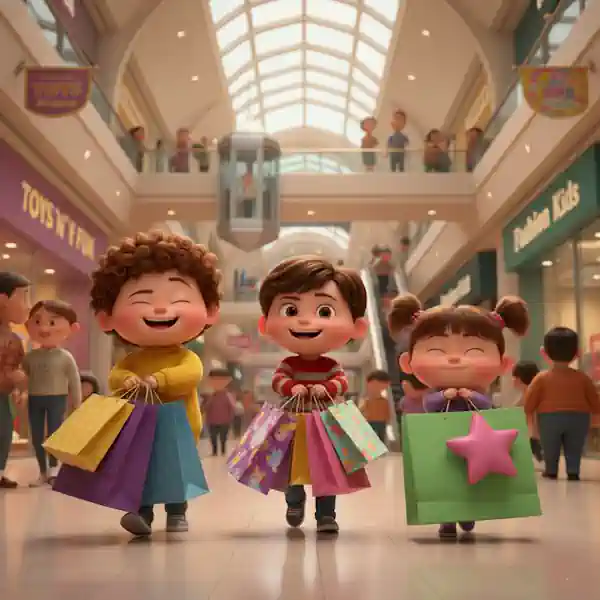 Niños de compras en Orlando