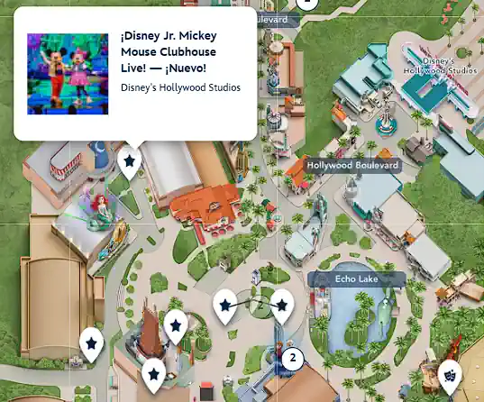 Ubicacion del Mickeys Clubhouse show Live